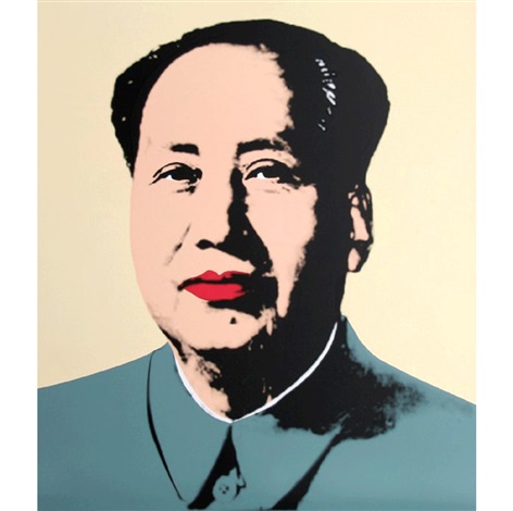 Artwork by Andy Warhol, Mao - Yellow, Made of Silkscreen on Museum Board 