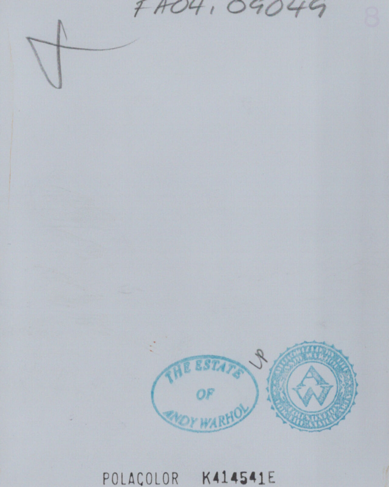 A polaroid photo of a woman with red lipstick.