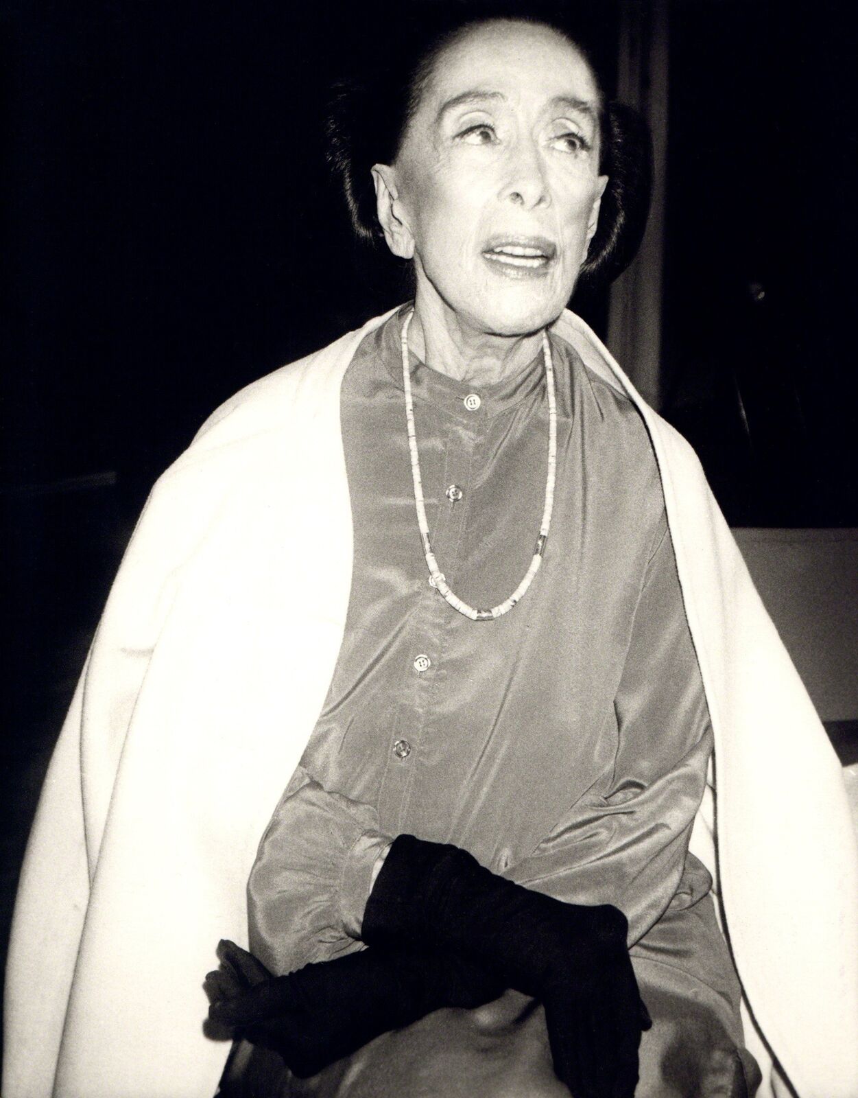 Martha Graham in white cloak