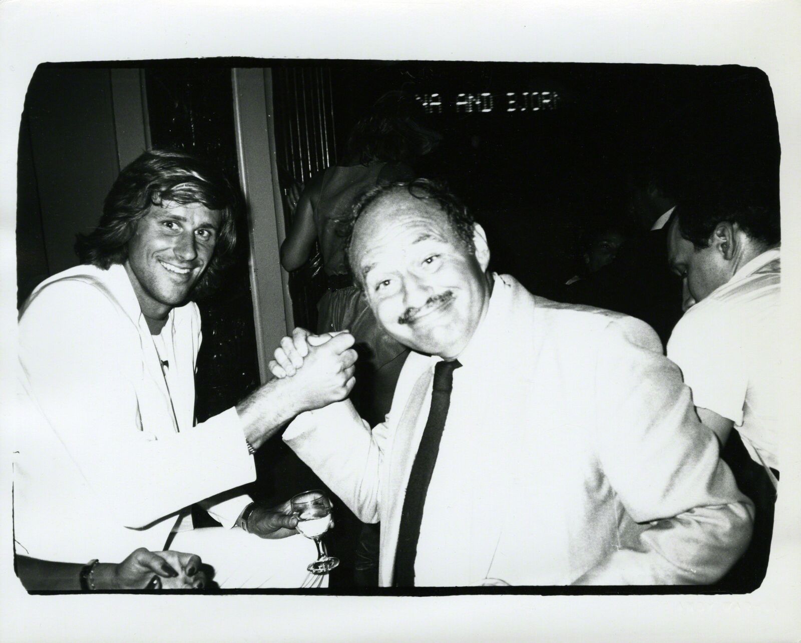 Photograph of Bjorn Borg and Lester Persky