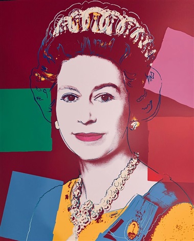 Artwork by Andy Warhol, Queen Elizabeth II of the United Kingdom 334, Made of Silkscreen on Museum Board 