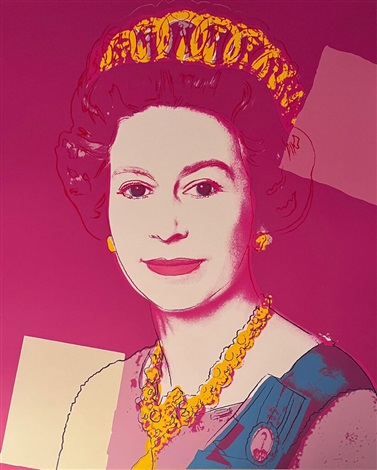 Artwork by Andy Warhol, Queen Elizabeth II of the United Kingdom 336, Made of Silkscreen on Museum Board 