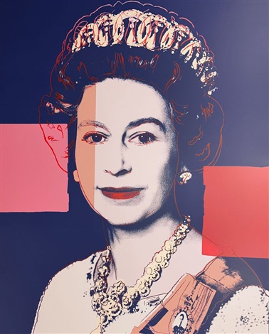 Artwork by Andy Warhol, Queen Elizabeth II of the United Kingdom 337, Made of Silkscreen on Museum Board 