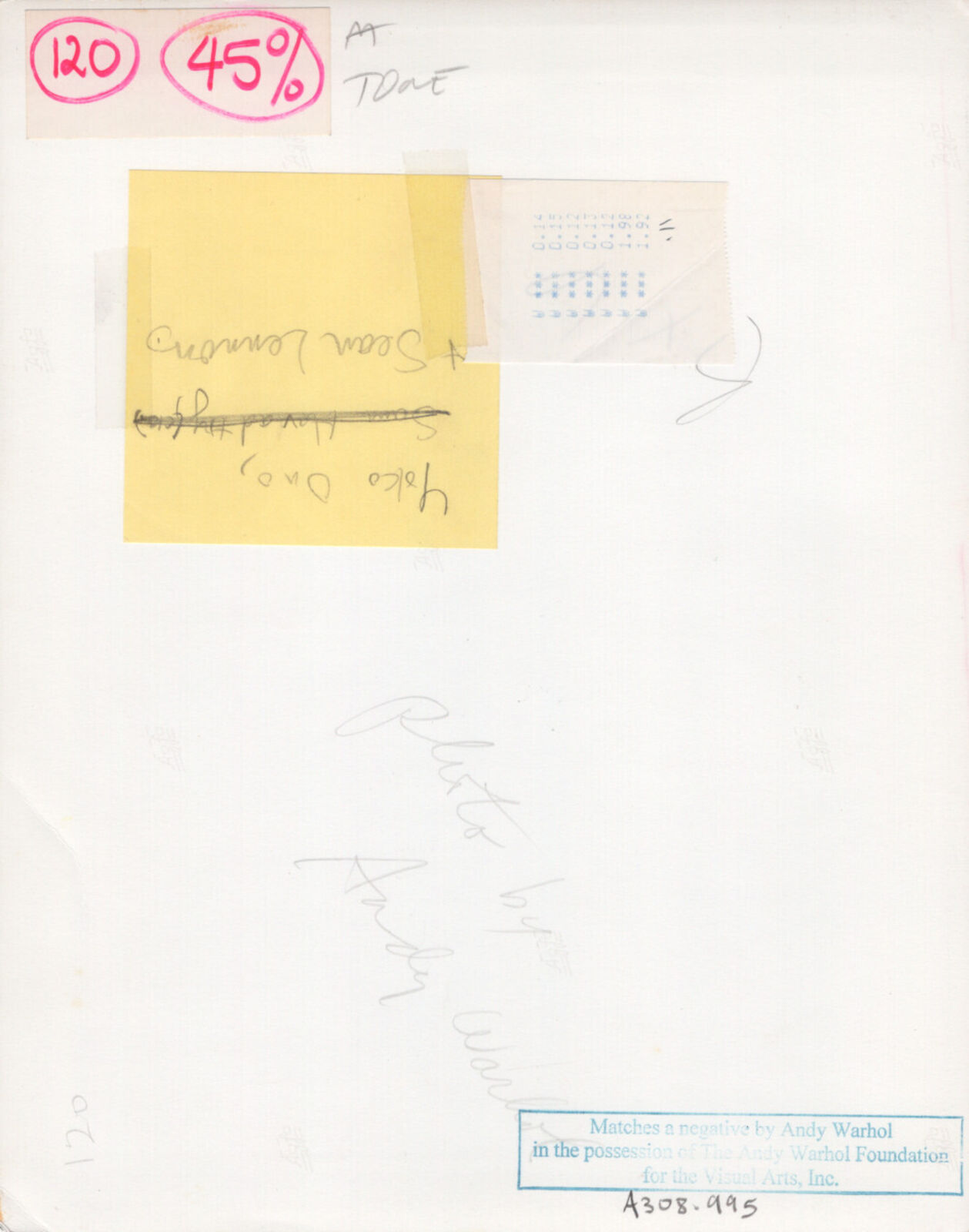 Artwork by Andy Warhol, Yoko Ono & Sean Lennon, Made of Unique gelatin silver print 