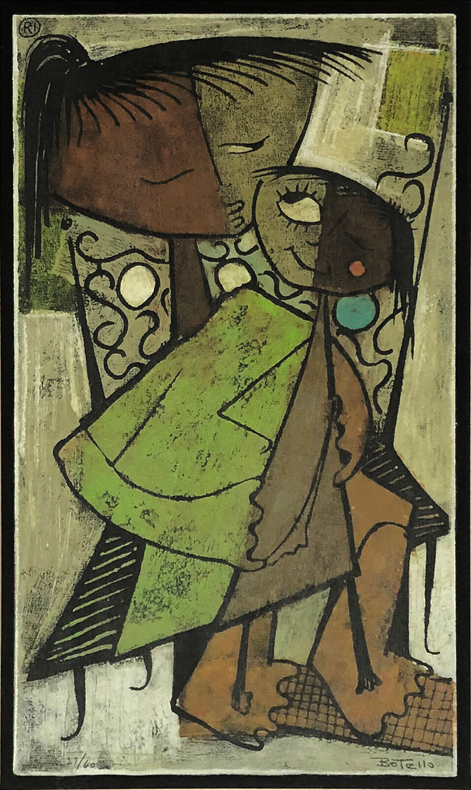 Artwork by Ángel Botello, MUNECA, Made of Linocut 