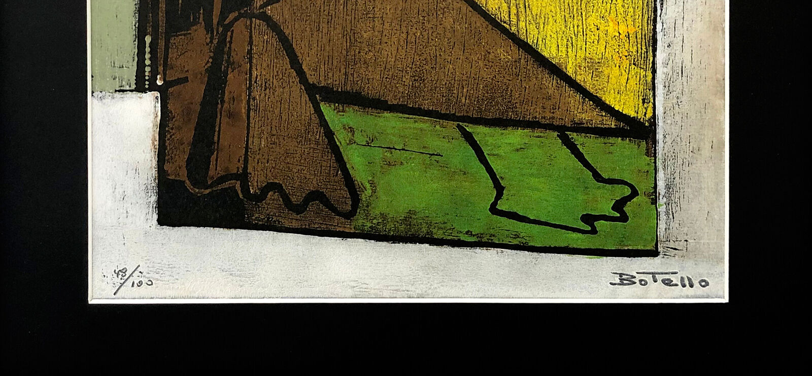 Artwork by Ángel Botello, Nina Con Pajaro (hand signed linocut), Made of Linocut 