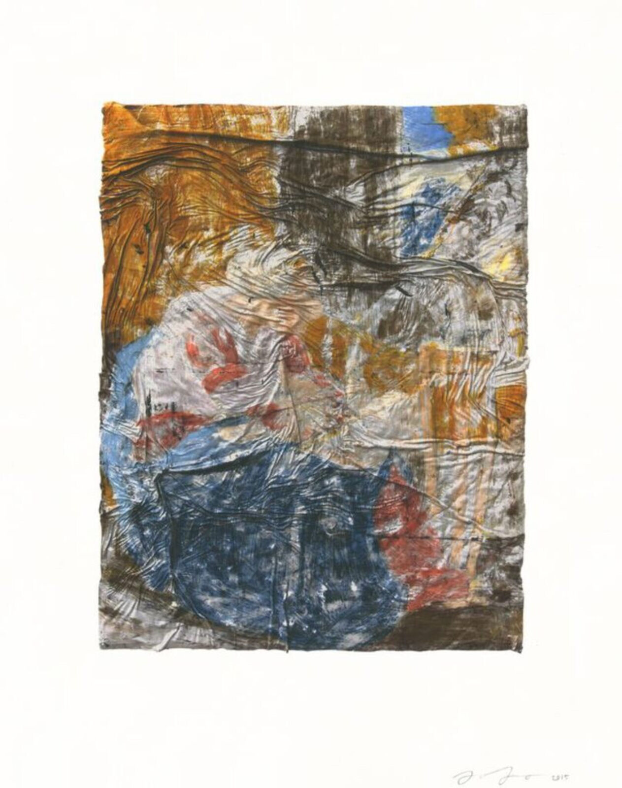 Artwork by Angel Otero, Untitled (SK-PH), Made of Archival pigment print and screen print with silver leaf 