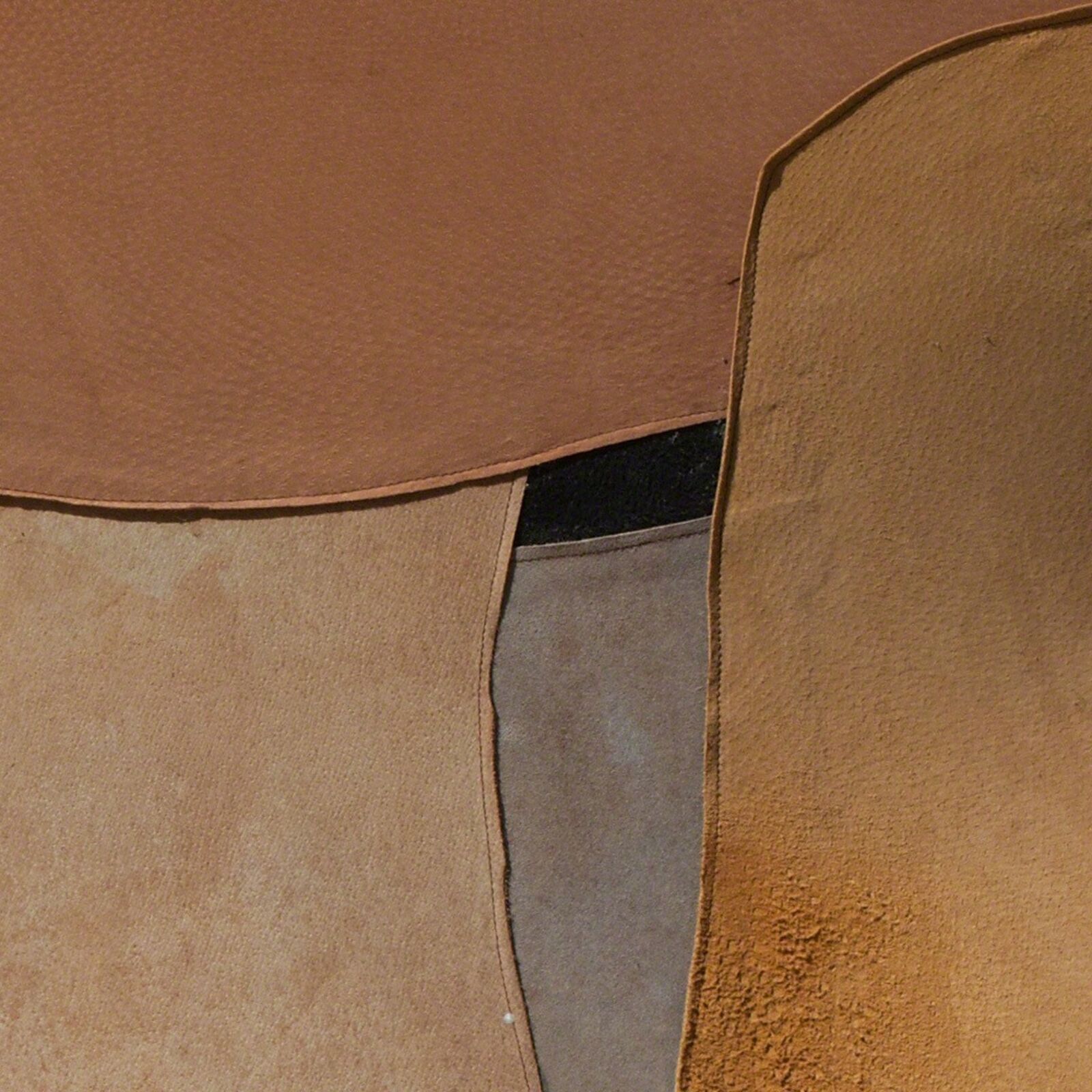 Artwork by Angelo Canevari, Mirabile (Enchanting) - Leather and stone sculpture by Italian sculptor Angelo Canevari, Made of Leather and Stone 