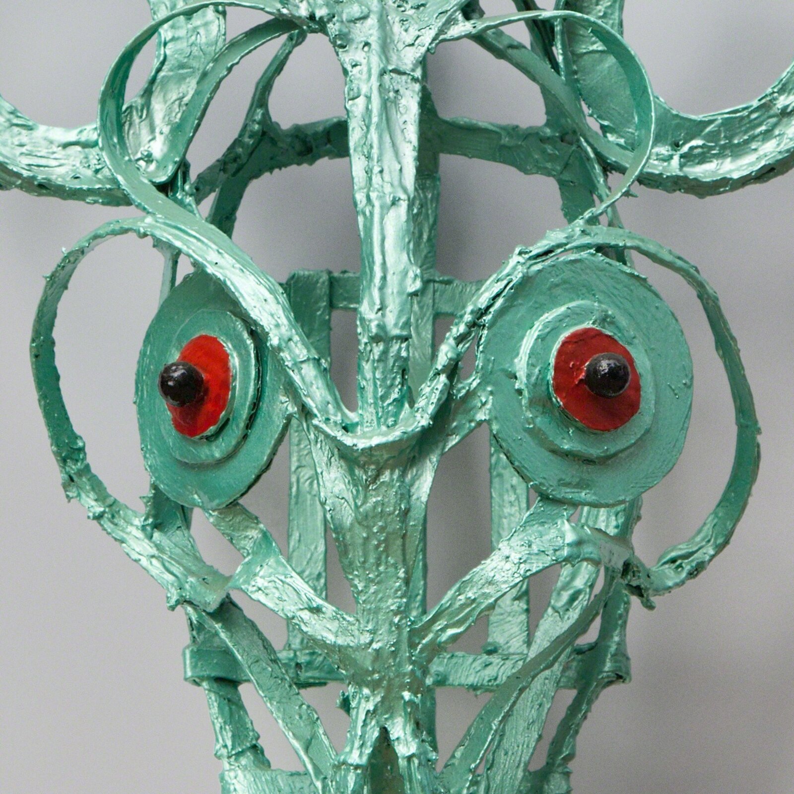 Artwork by Angelo Canevari, Bucranium, Made of Automotive Paint, Cardboard, Rasin, Metal 
