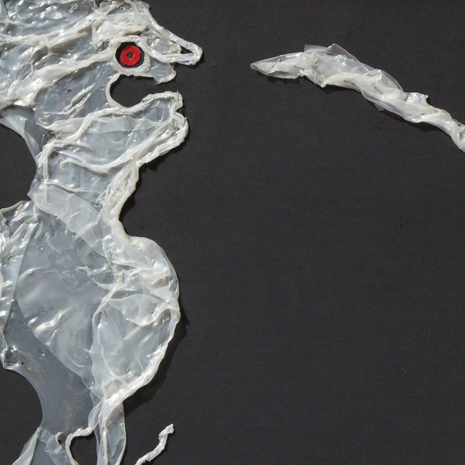 Artwork by Angelo Canevari, Lady walking her dog in a windy day, Made of Plastic on Canvas 