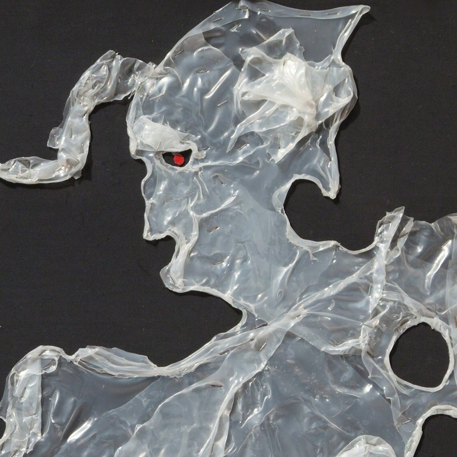 Artwork by Angelo Canevari, Lady walking her dog in a windy day, Made of Plastic on Canvas 
