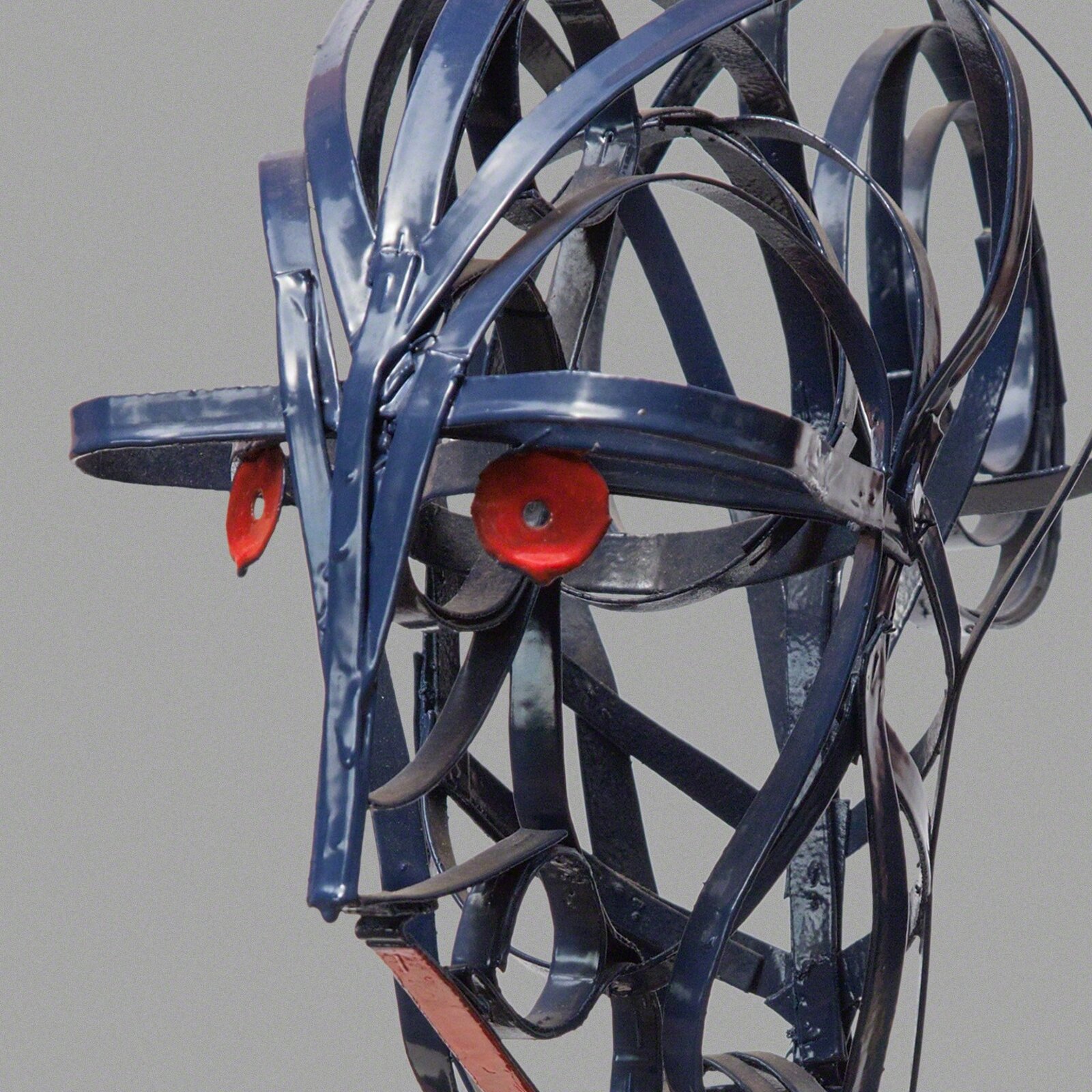 Artwork by Angelo Canevari, Signora Rodriguez (Mrs. Rodriguez), Made of Automotive Paint, Cardboard, Resin, Metal 