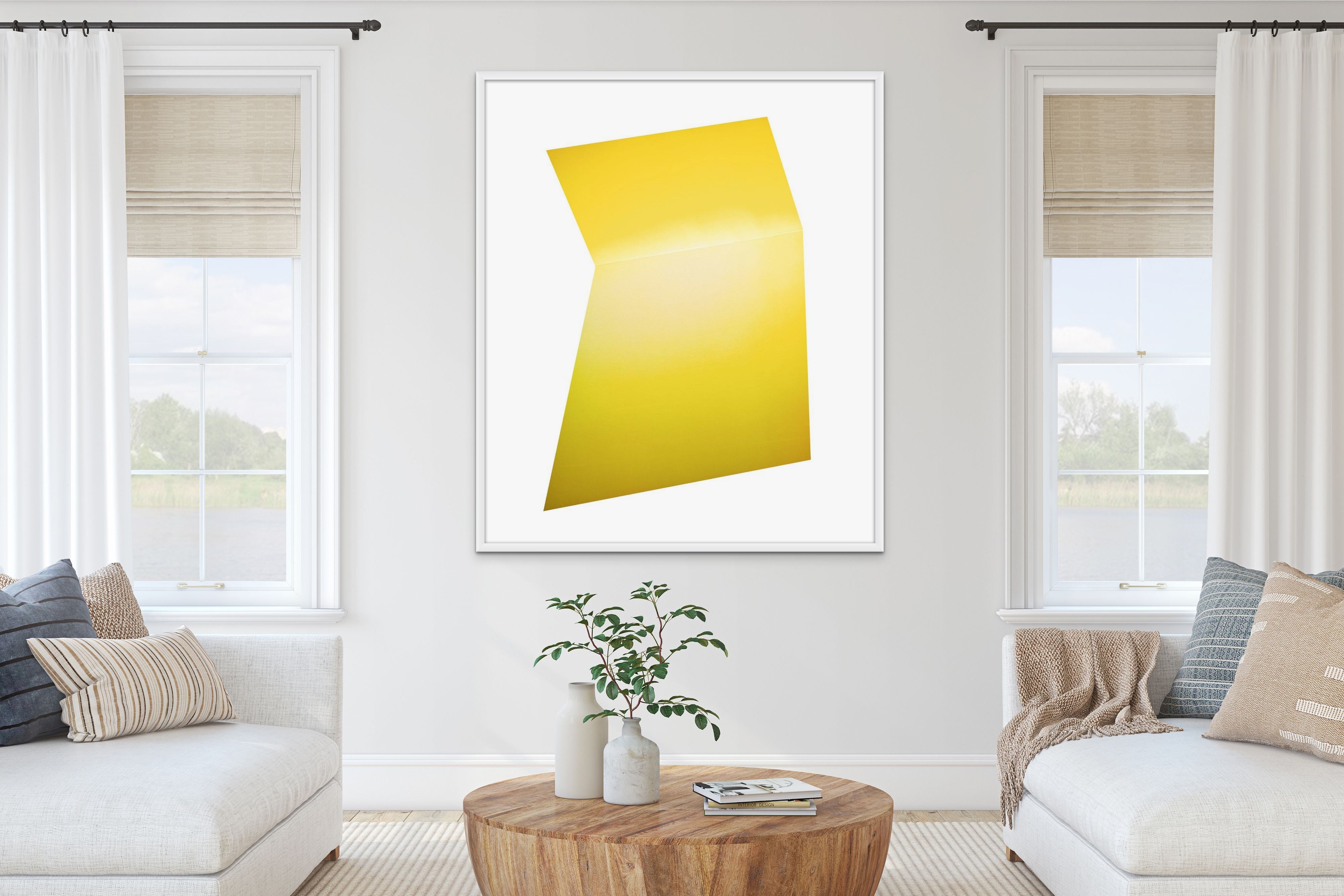 A yellow envelope on a white background. 
