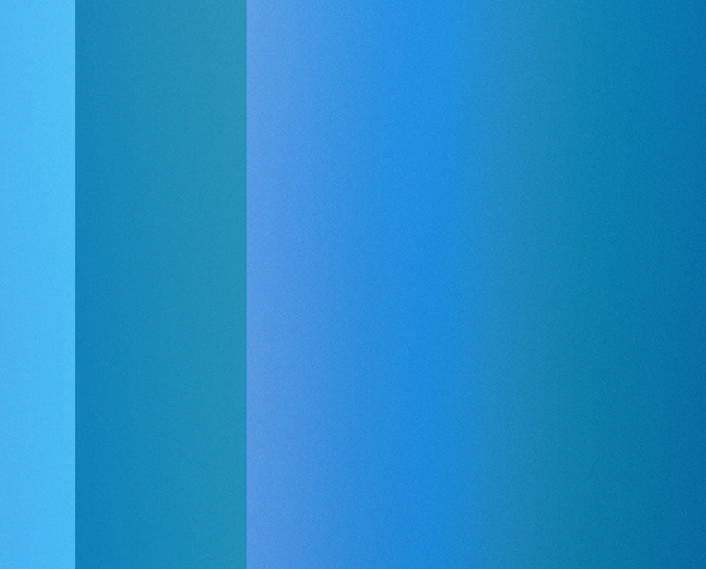 A blue and black square with a white background.