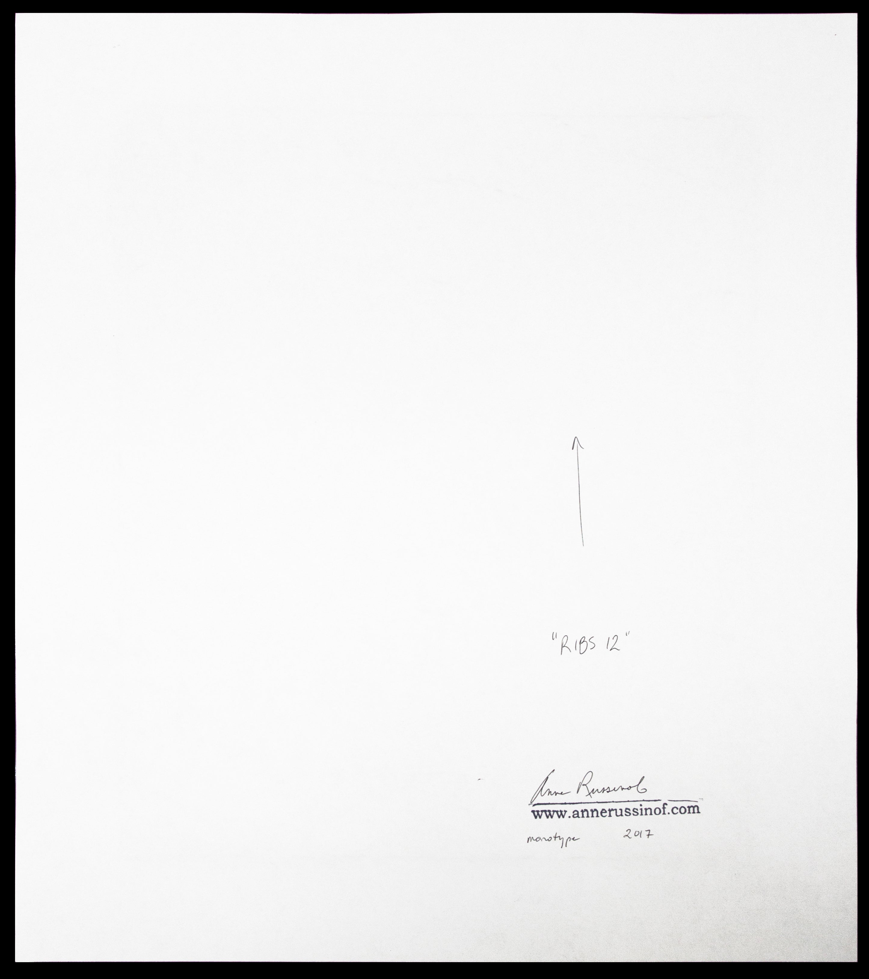 Artwork by Anne Russinof, Ribs 12, Made of Monotype 