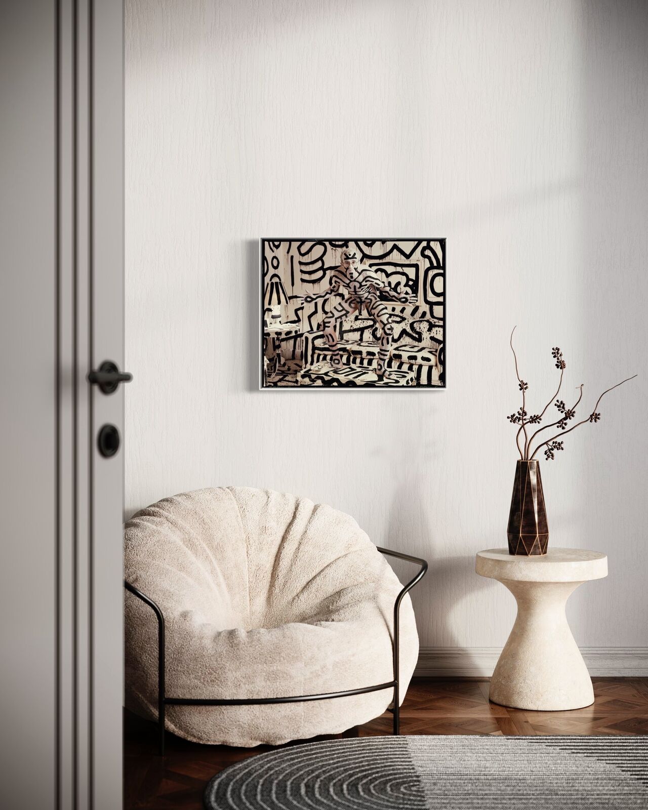 Artwork by Annie Leibovitz, Art Edition No. 1–1,000 ‘Keith Haring’, Made of Dye-sublimation Chroma Luxe aluminum print with floating frame 