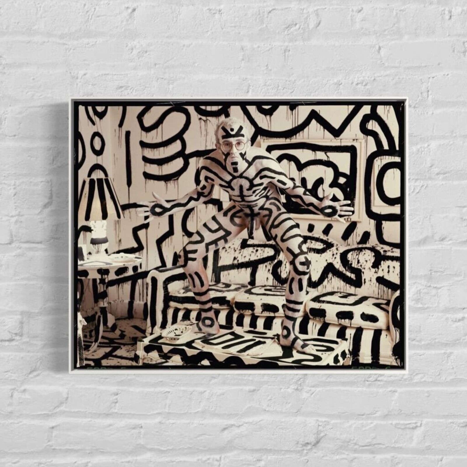 Artwork by Annie Leibovitz, The Portraits | Haring, Goldberg, Smith, Byrne Set, Made of Dye-sublimation Chroma Luxe aluminum print with floating frame 
