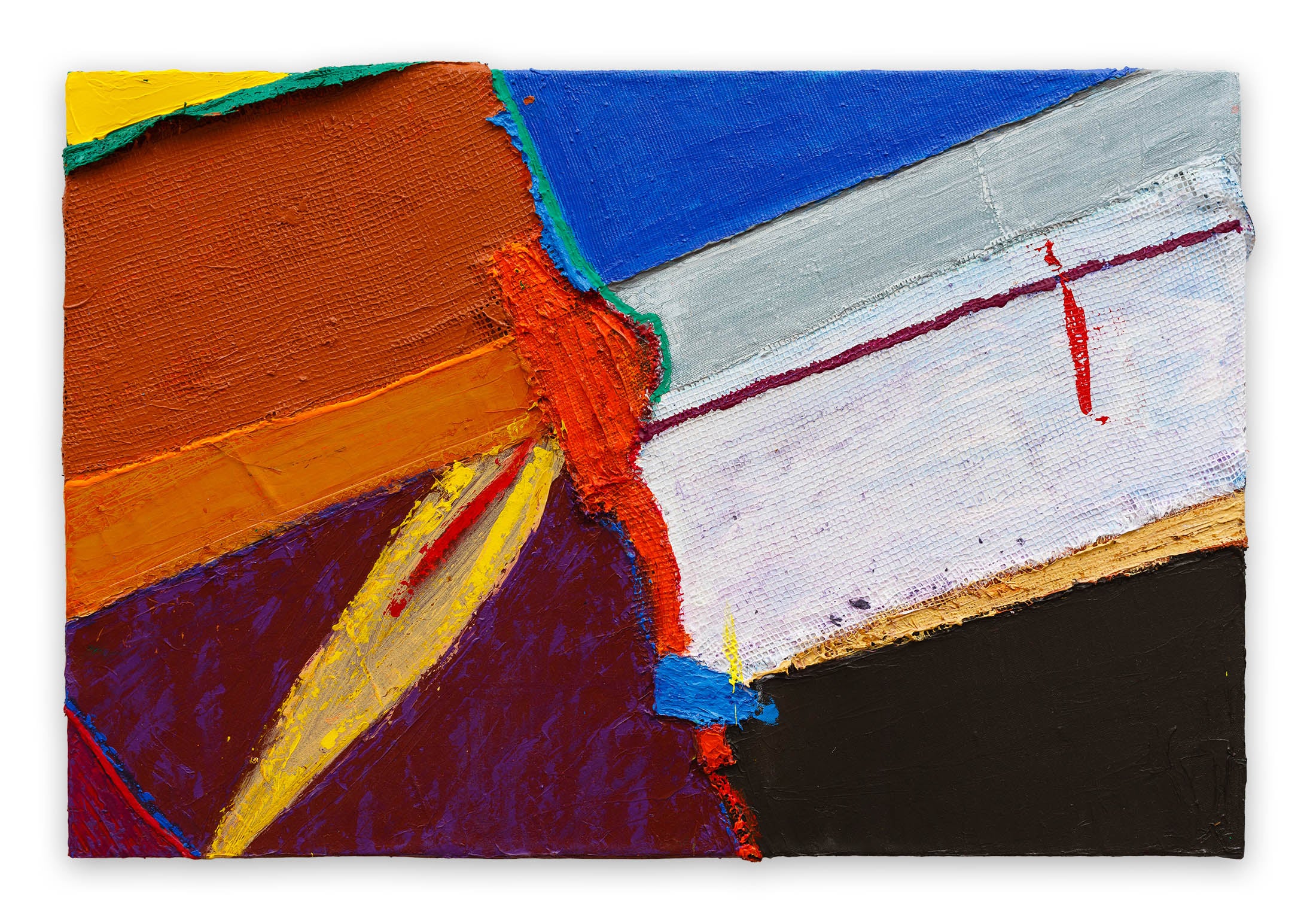 A painting of a colorful abstract painting on a white background.