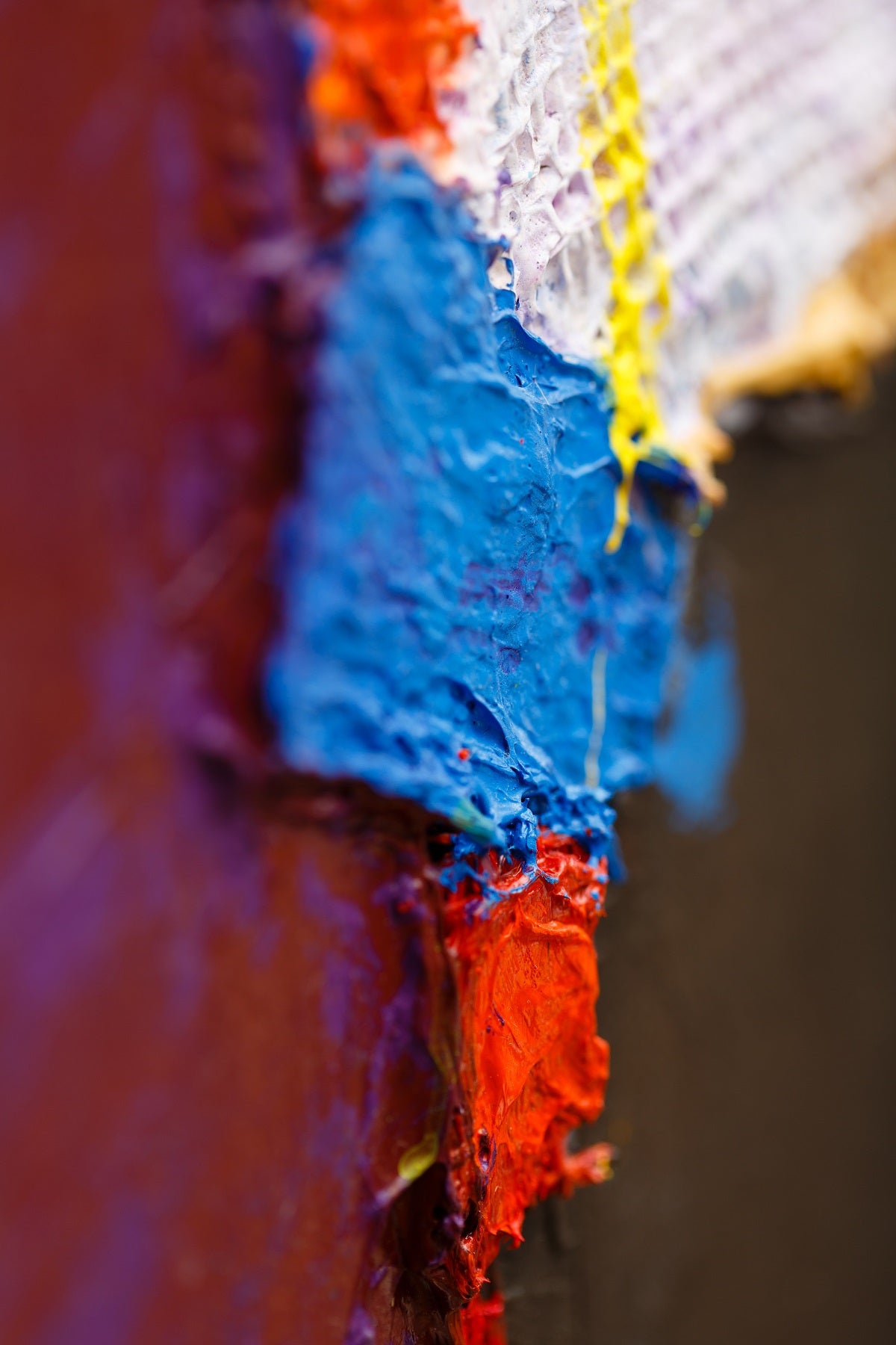 A painting of a colorful abstract painting on a white background.