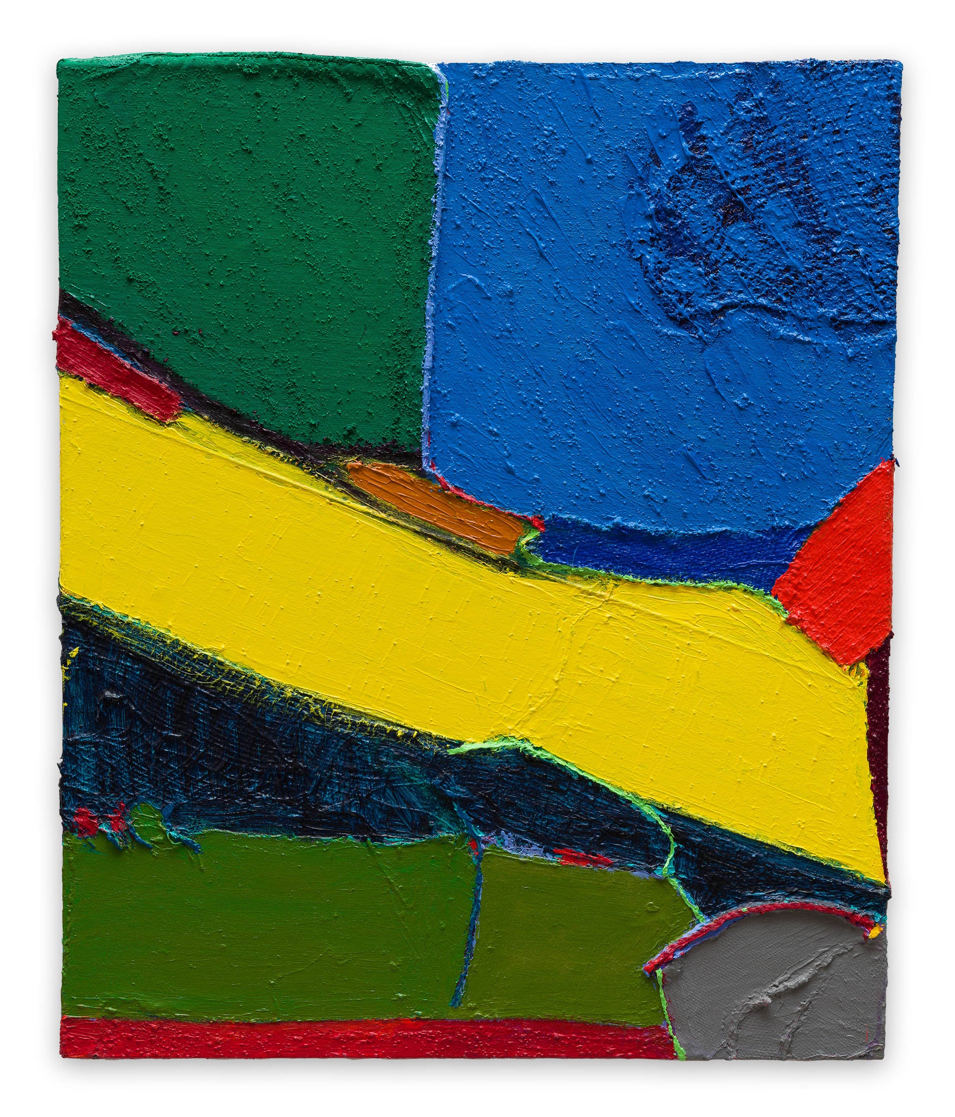 A painting of a colorful abstract painting on a white background.