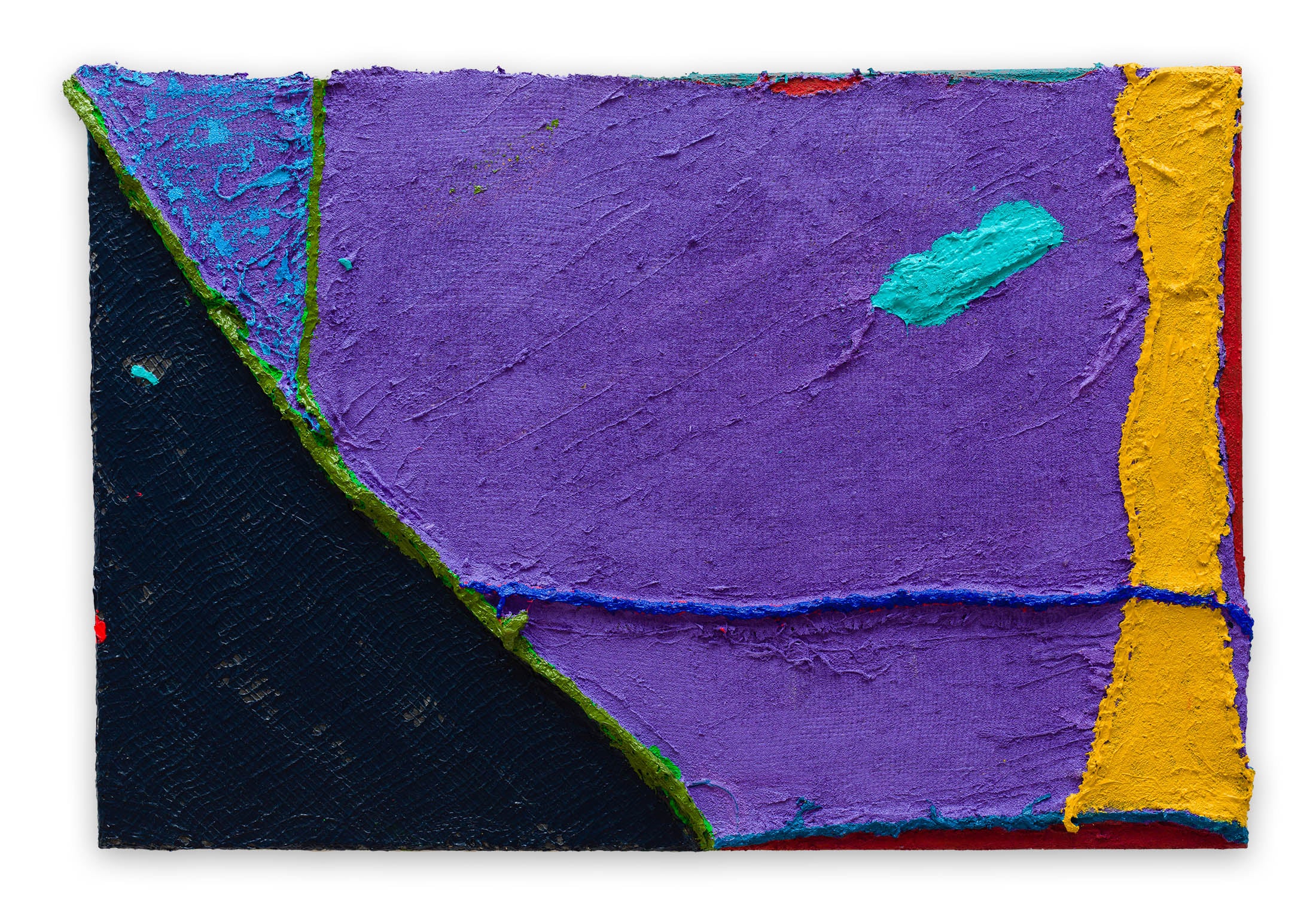 A piece of art that is on a white surface.