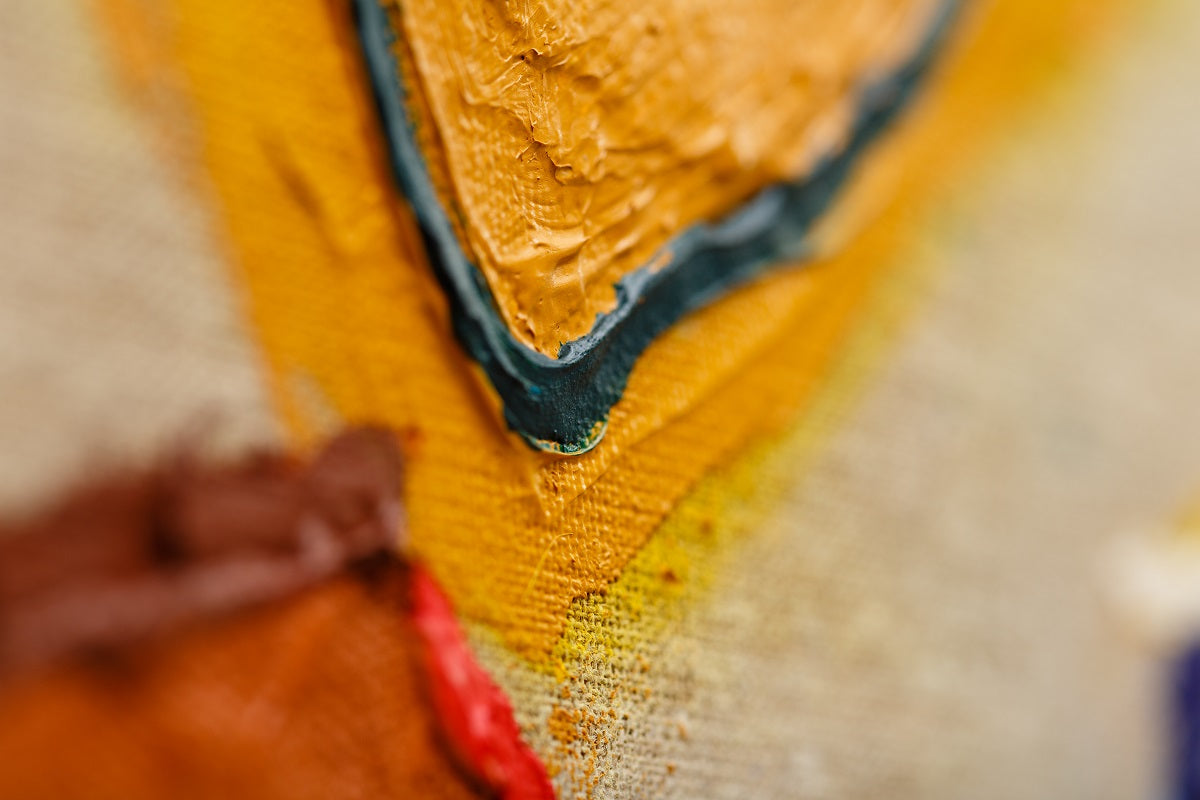 A painting on a piece of paper with a white background.