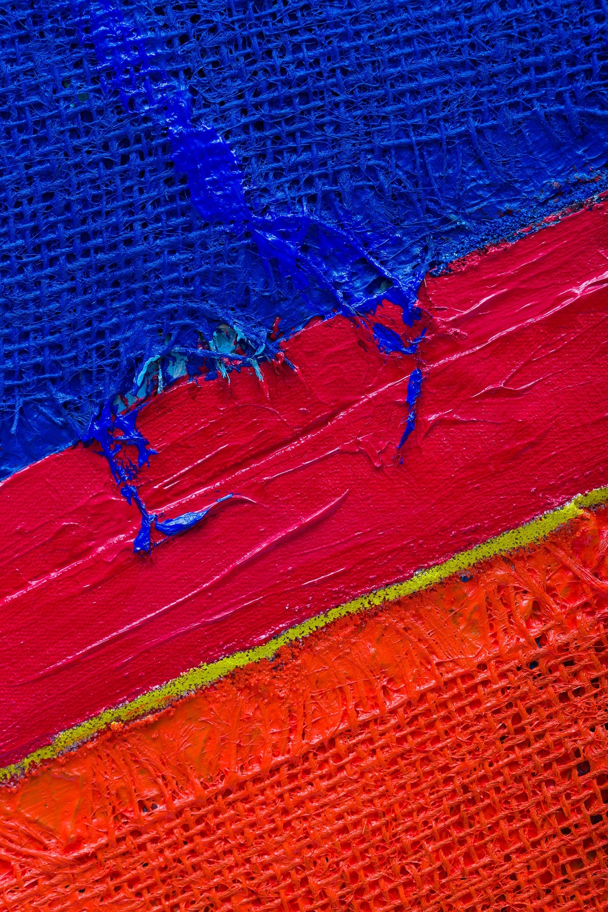 A piece of blue and red fabric on a white background.