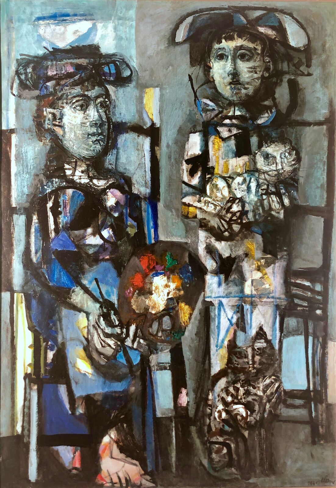 Composition (Femme Peintre et Enfant) by Antoni Clavé, 1949