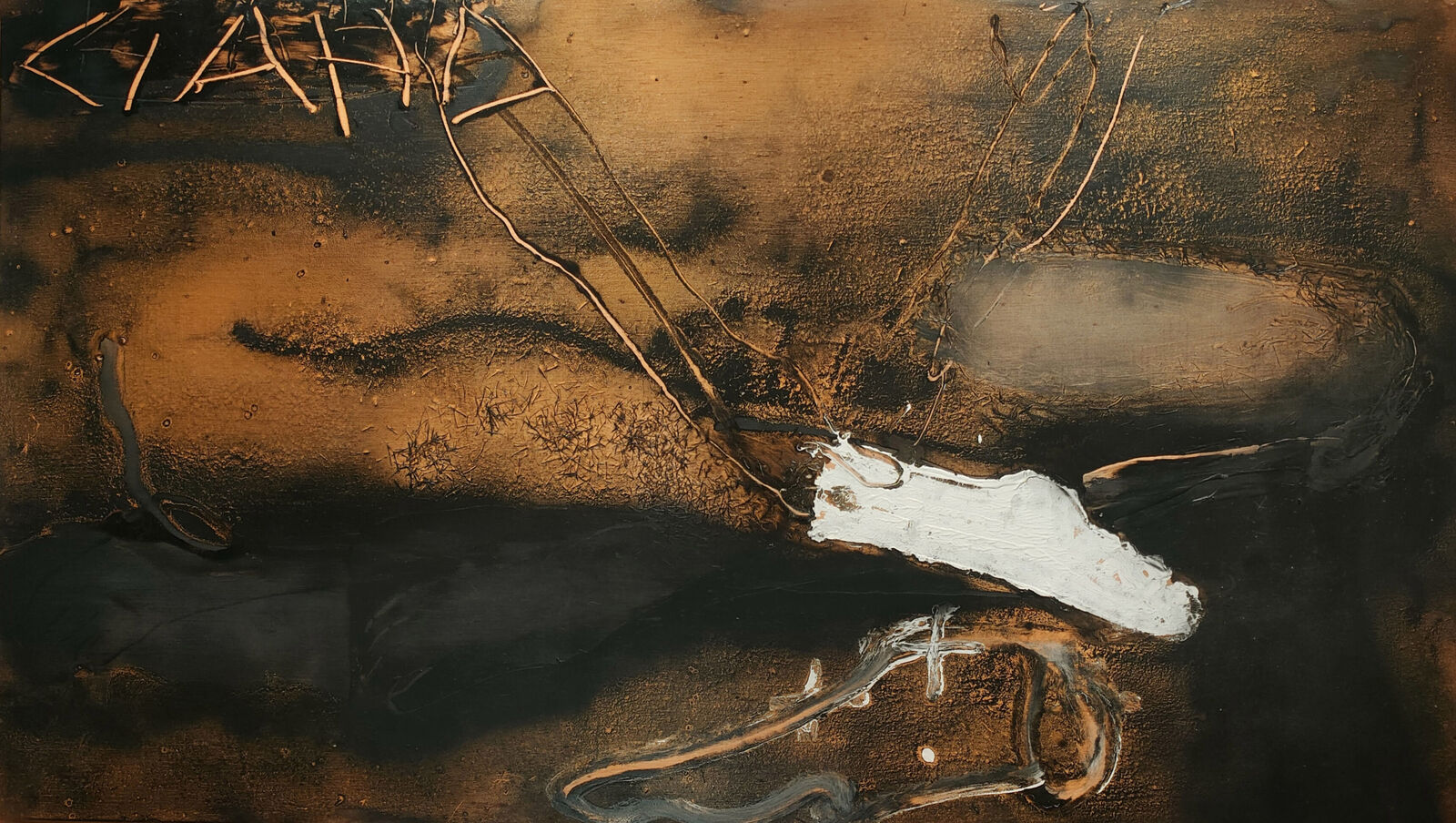 Mitjó blanc by Antoni Tàpies, 1989