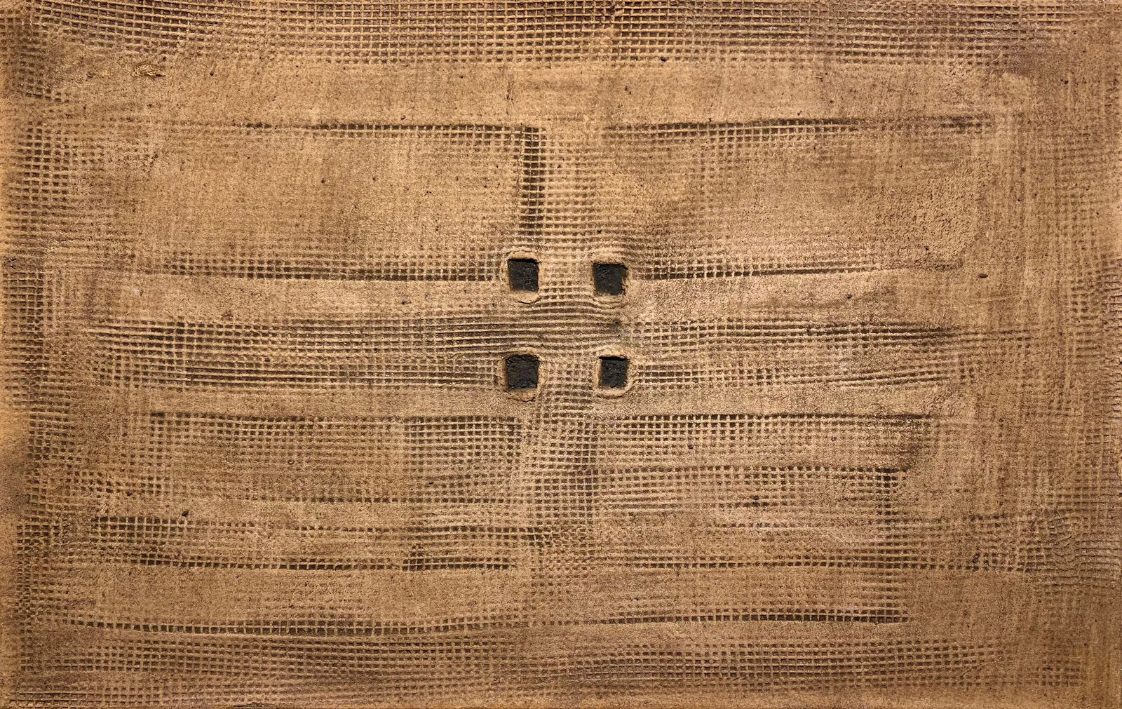 Amartillado con cuatro cuadrados by Antoni Tàpies, 1960