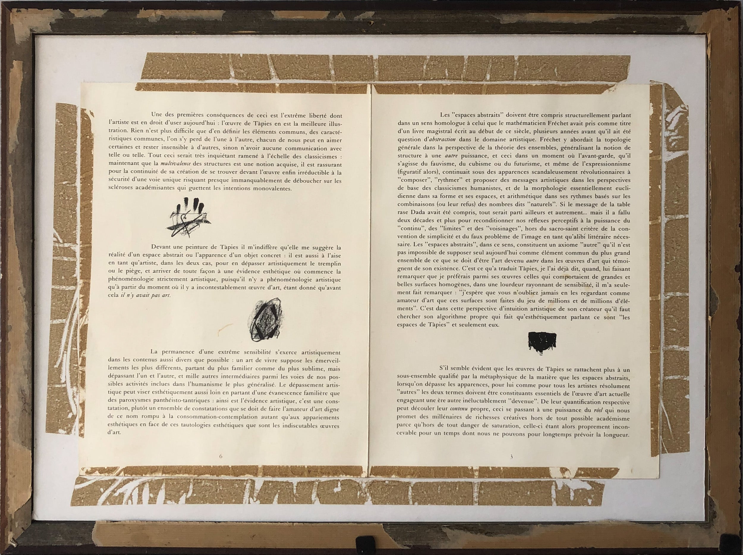 Artwork by Antoni Tàpies, Derrière le Miroir n 168, Made of Lithograph 