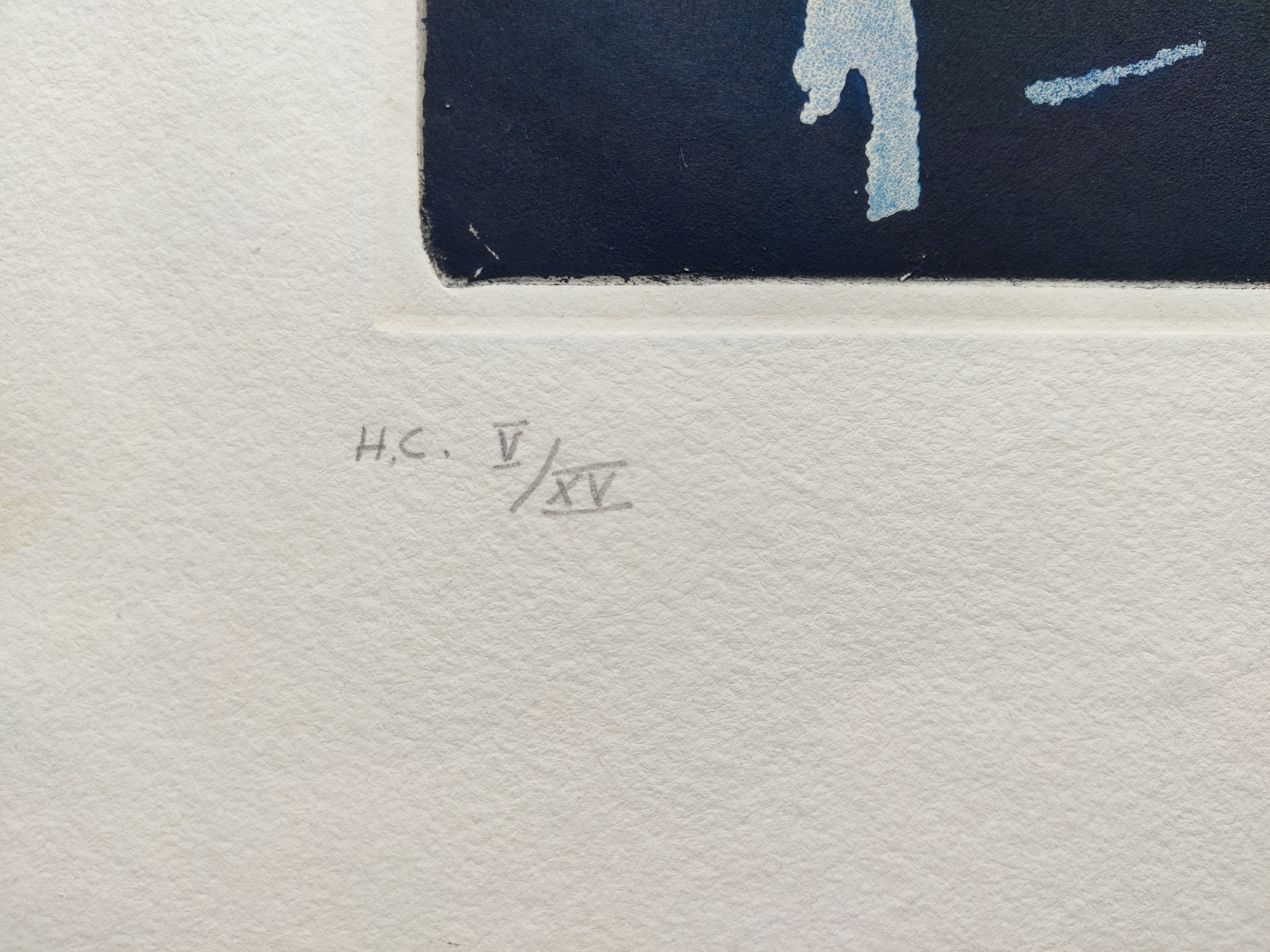 A black and white painting with a cross on it.