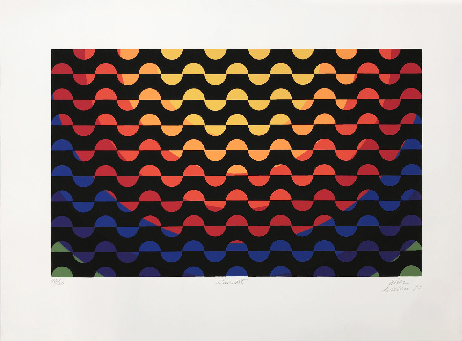 A black and red and blue pattern on a black background.