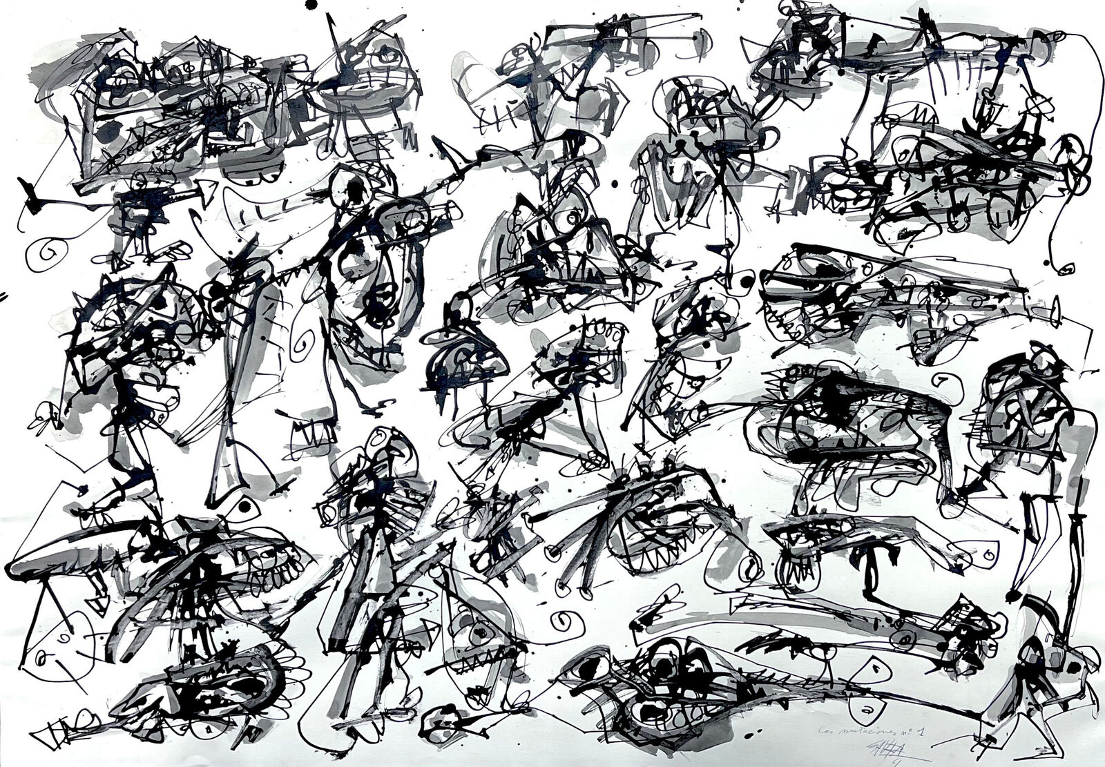 Las mutaciones nº1 by Antonio Saura, 1961