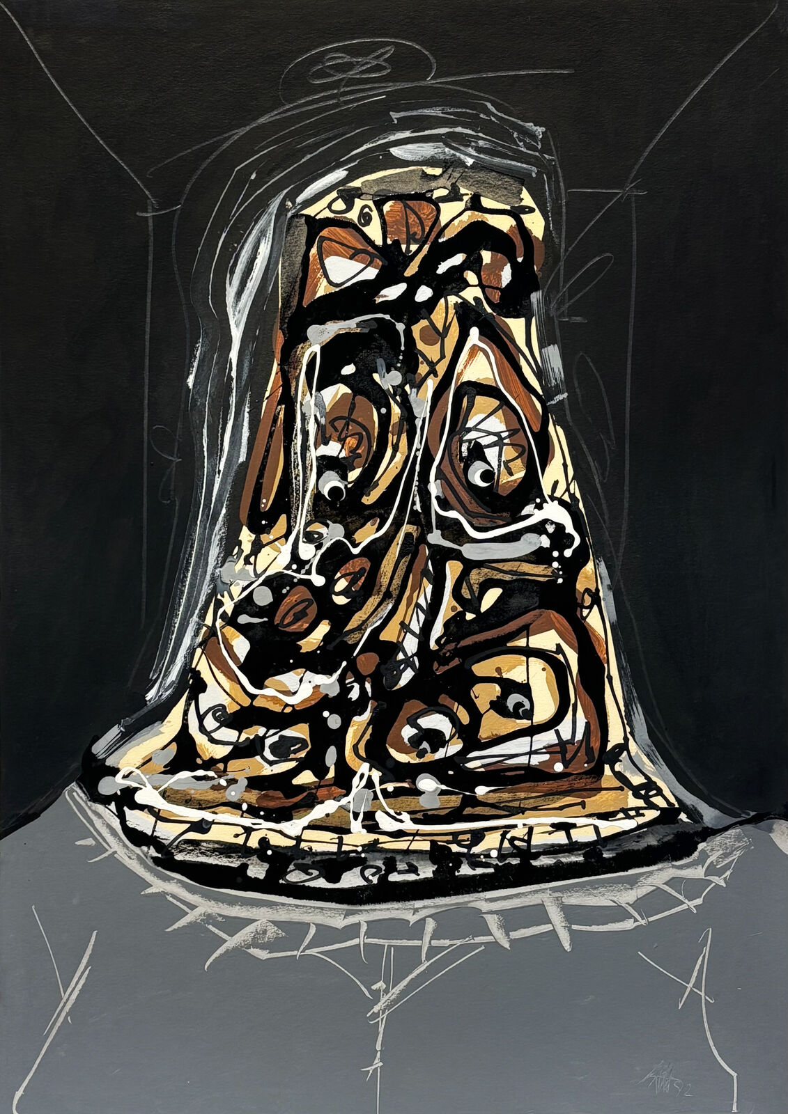 Retrato imaginario by Antonio Saura, 1982