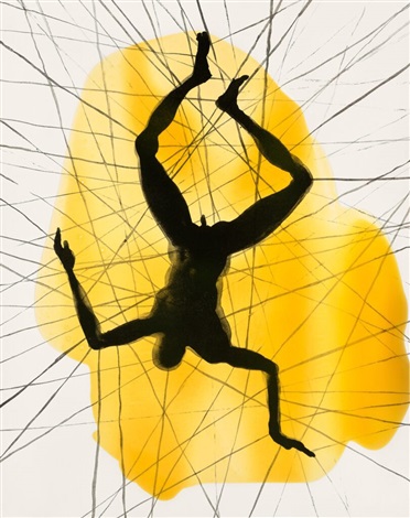 Artwork by Antony Gormley, FREE, Made of 4 colour lithograph with screenprint glaze and hand poured varnish on Somerset Tub Sized Satin White 410gsm 