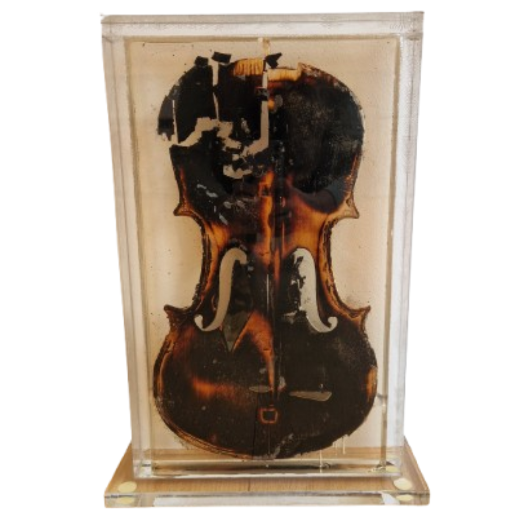 Violin Brûlée by Arman, 1997
