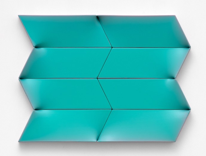 A blue box that is sitting on top of a table.