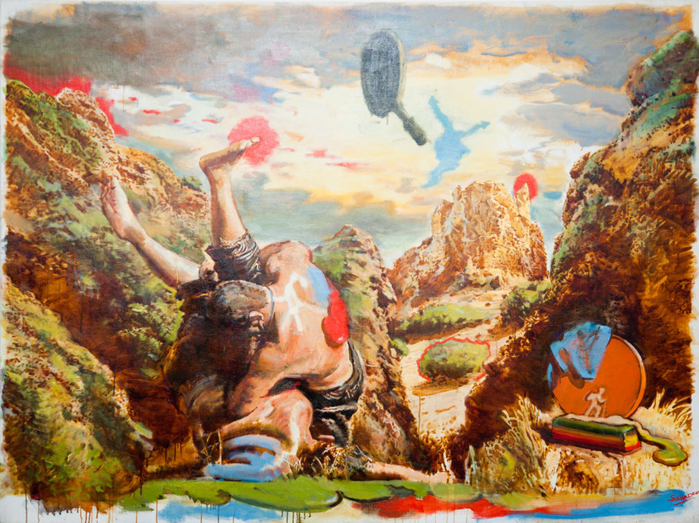 Arsen Savadov Original Canvas – Symbolism and Surrealism by Arsen Savadov, null