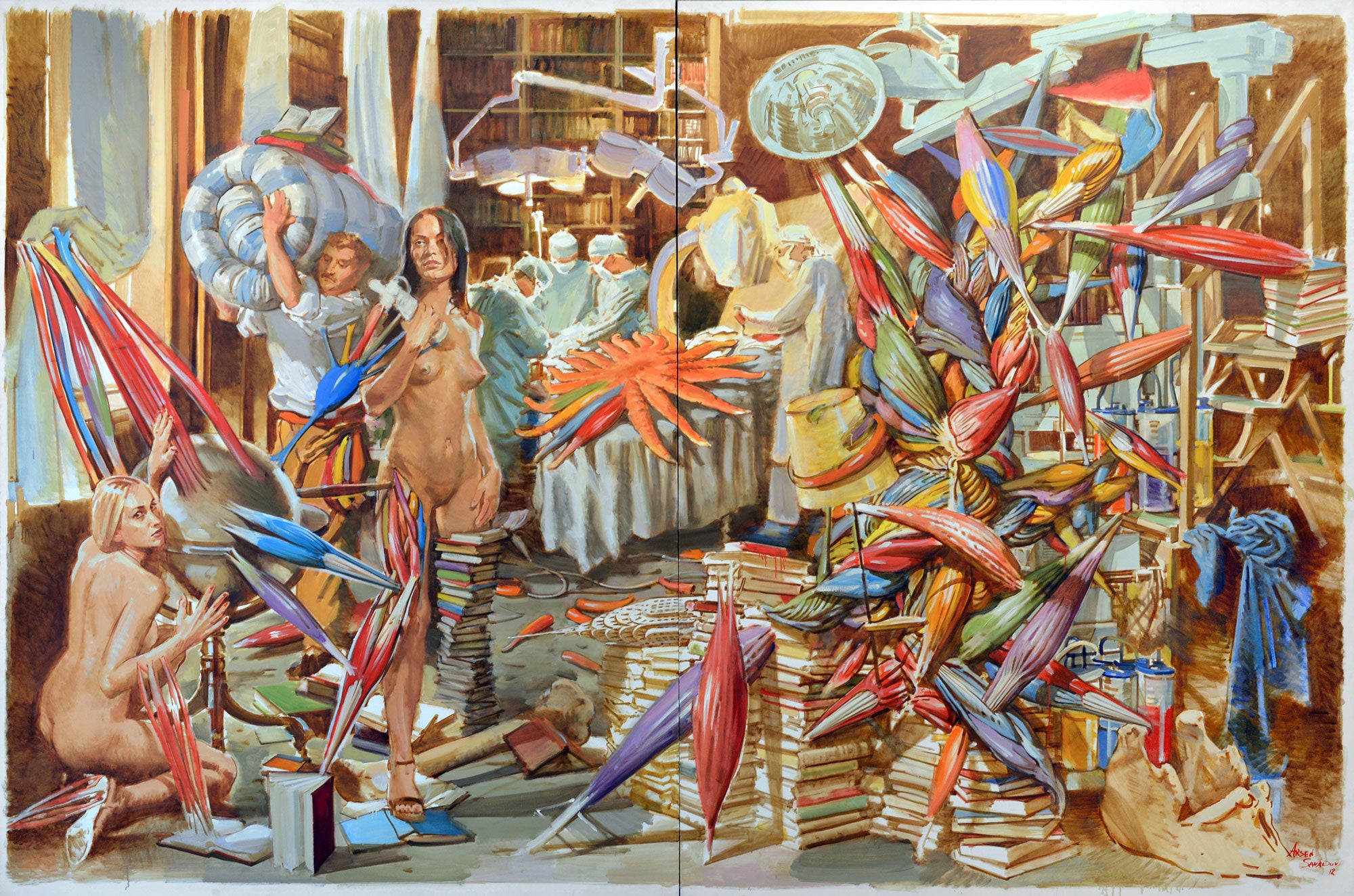 Arsen Savadov Original Painting – Ukrainian New Baroque by Arsen Savadov, null