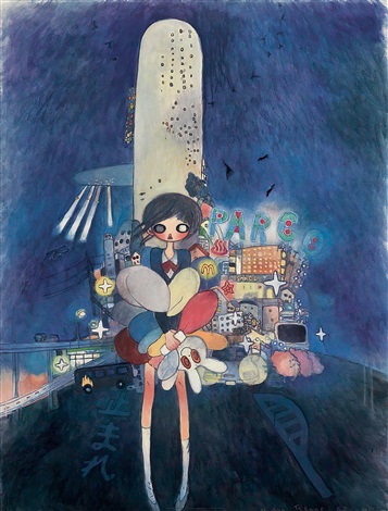 Artwork by Aya Takano, Little Stars of a City Child, Made of Offset print 