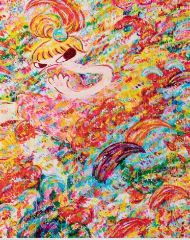 Artwork by Ayako Rokkaku, Magic Hand, Made of Offset Lithograph 