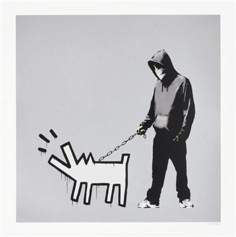 Artwork by Banksy, Choose Your Weapon (Silver), Made of Screenprint 