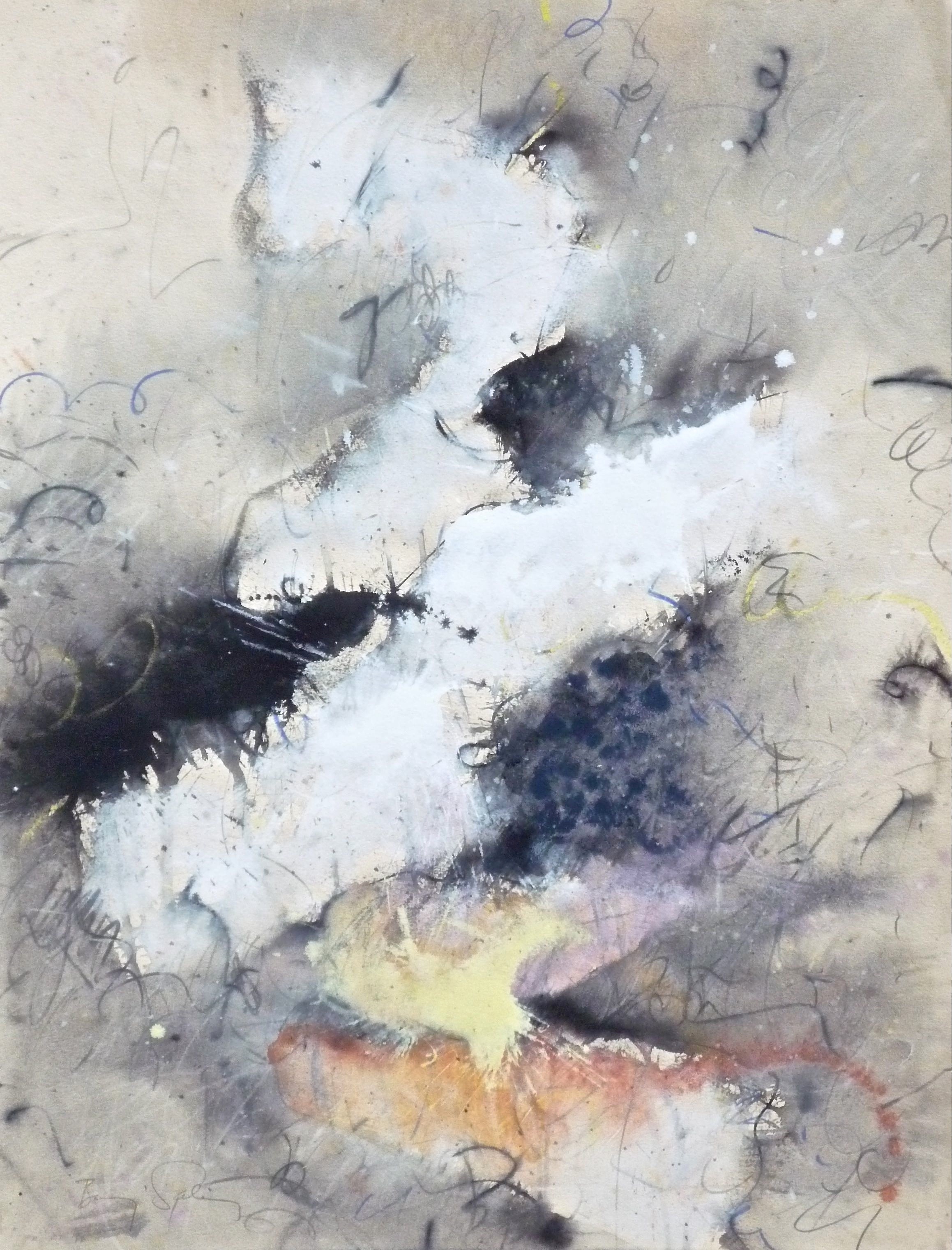 A painting of a woman's face on a piece of paper.