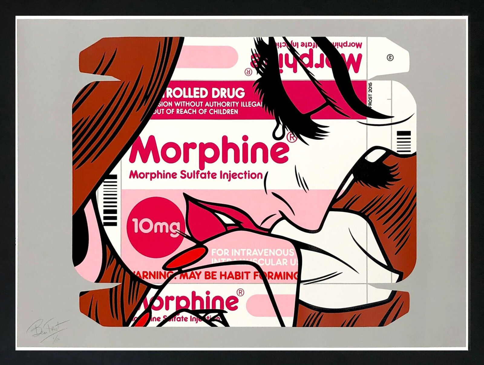 Artwork by Ben Frost, MORPHINE TEARS, Made of Screen Print 
