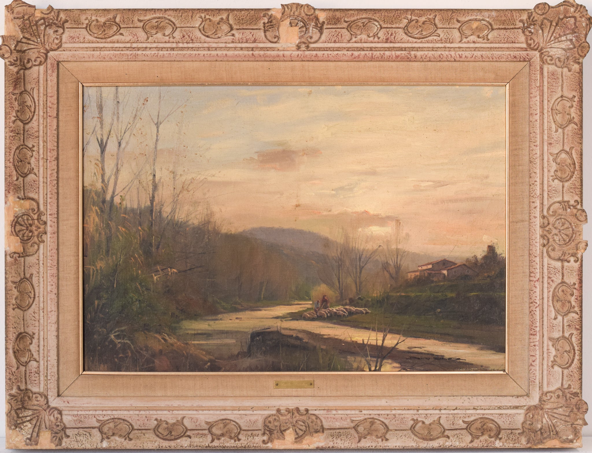 Artwork by Benito Sánchez Hidalgo, By the Shore, Made of Oil on canvas 