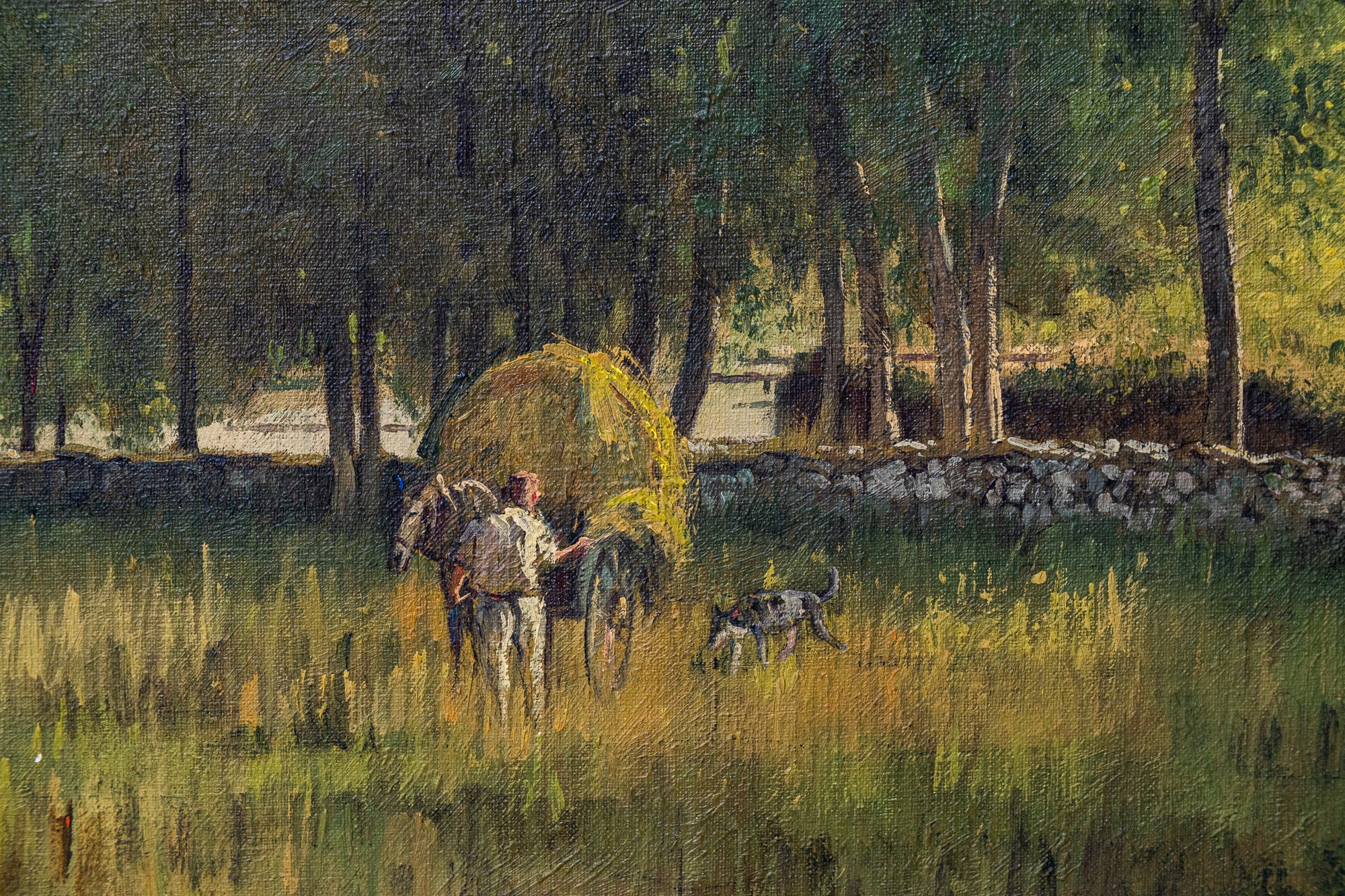 Artwork by Benito Sánchez Hidalgo, Harvesting Hay, Made of Oil on canvas 