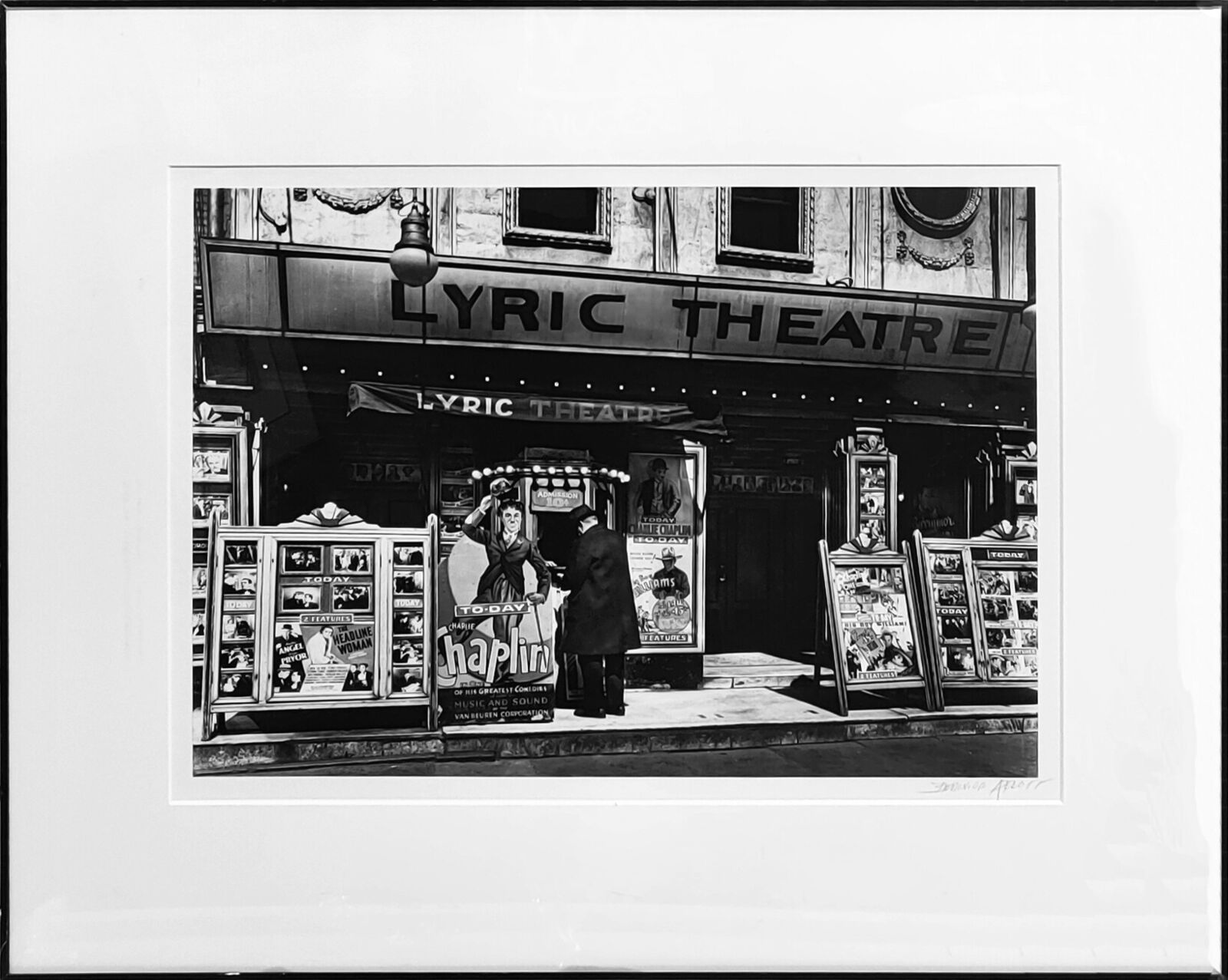 Artwork by Berenice Abbott, LYRIC THEATRE, Made of Silver Gelatin Print 