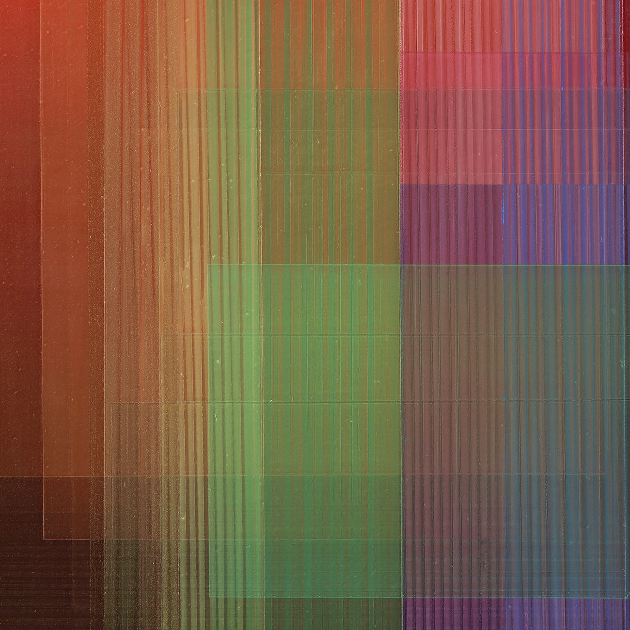 Artwork by Bernadette Jiyong Frank, Migrant (Bordeaux-Green-Gold), Made of Oil, acrylic and gold particles on wood panel 