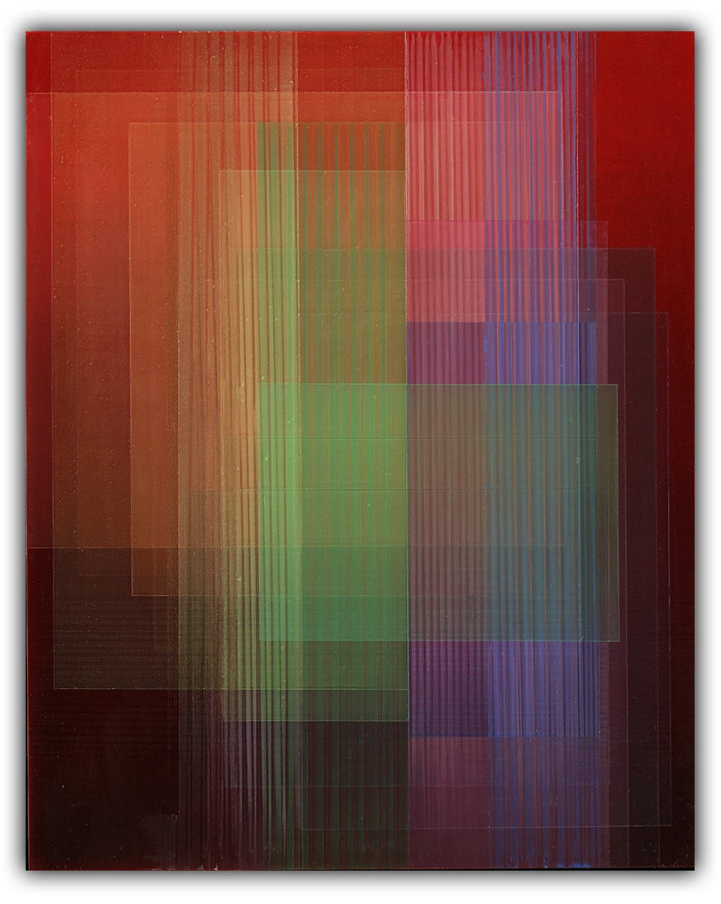 Migrant (Bordeaux-Green-Gold) by Bernadette Jiyong Frank, 2023